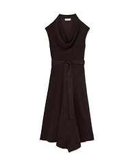 Reiss Women's Justine Cowl-Neck Tie-Waist Handkerchief-Hem Midi Dress