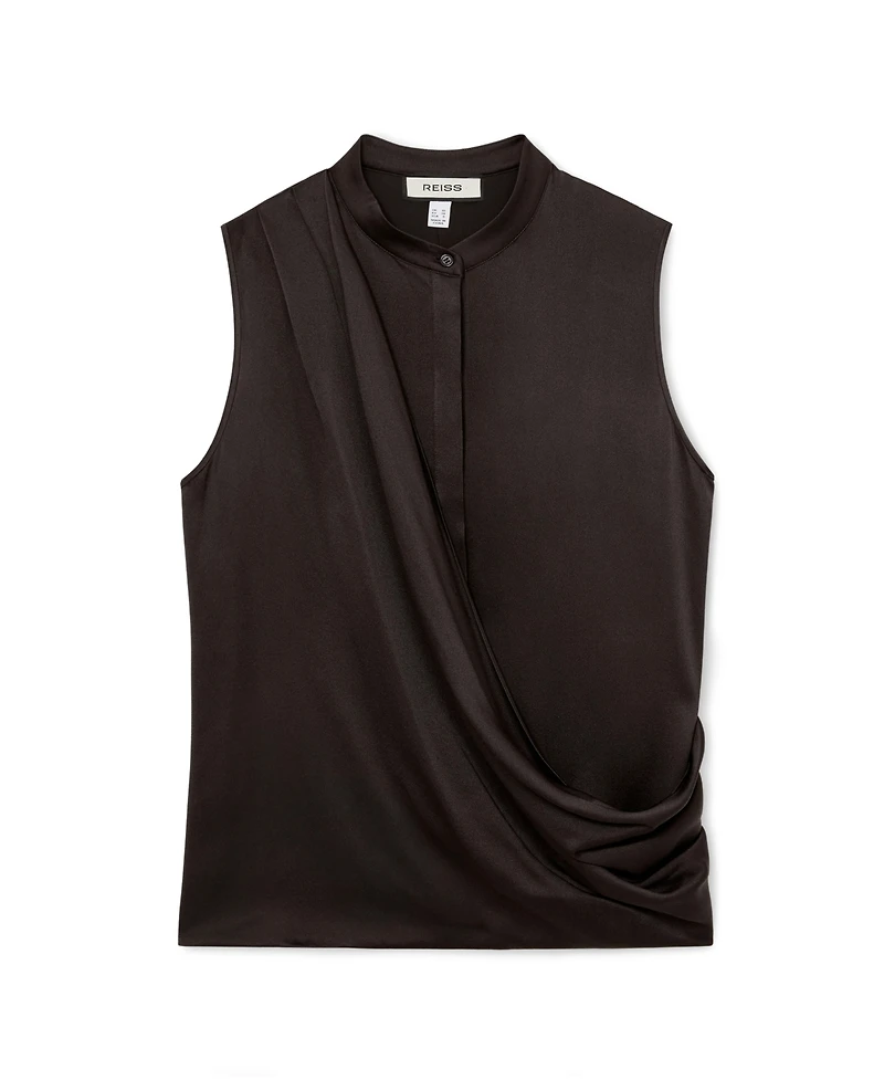 Reiss Women's Gia Silk Draped Blouse