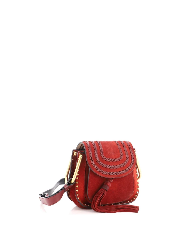 Pre-Owned Chloe Mini Hudson Handbag Whipstitch Suede