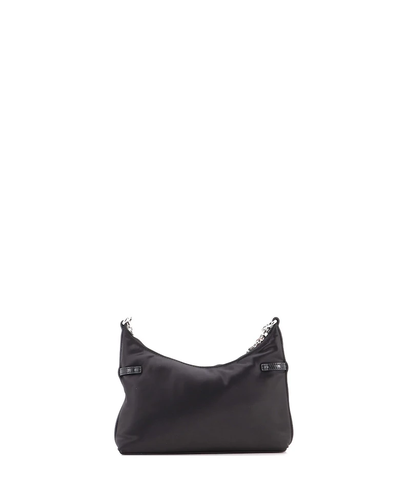 Pre-Owned Givenchy Mini Voyou Party Shoulder Bag Satin with Leather