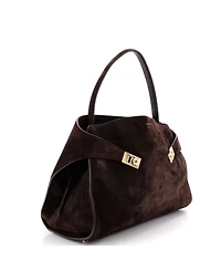 Pre-Owned Salvatore Ferragamo Large Hug Shoulder Bag Suede