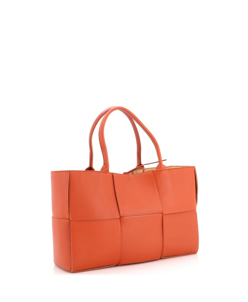 Pre-Owned Bottega Veneta Medium Arco Tote Maxi Intrecciato Leather