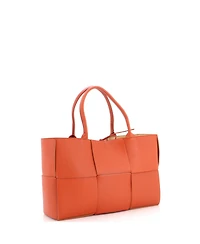 Pre-Owned Bottega Veneta Medium Arco Tote Maxi Intrecciato Leather
