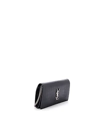 Pre-Owned Saint Laurent Large Classic Monogram Clutch Embossed Leather