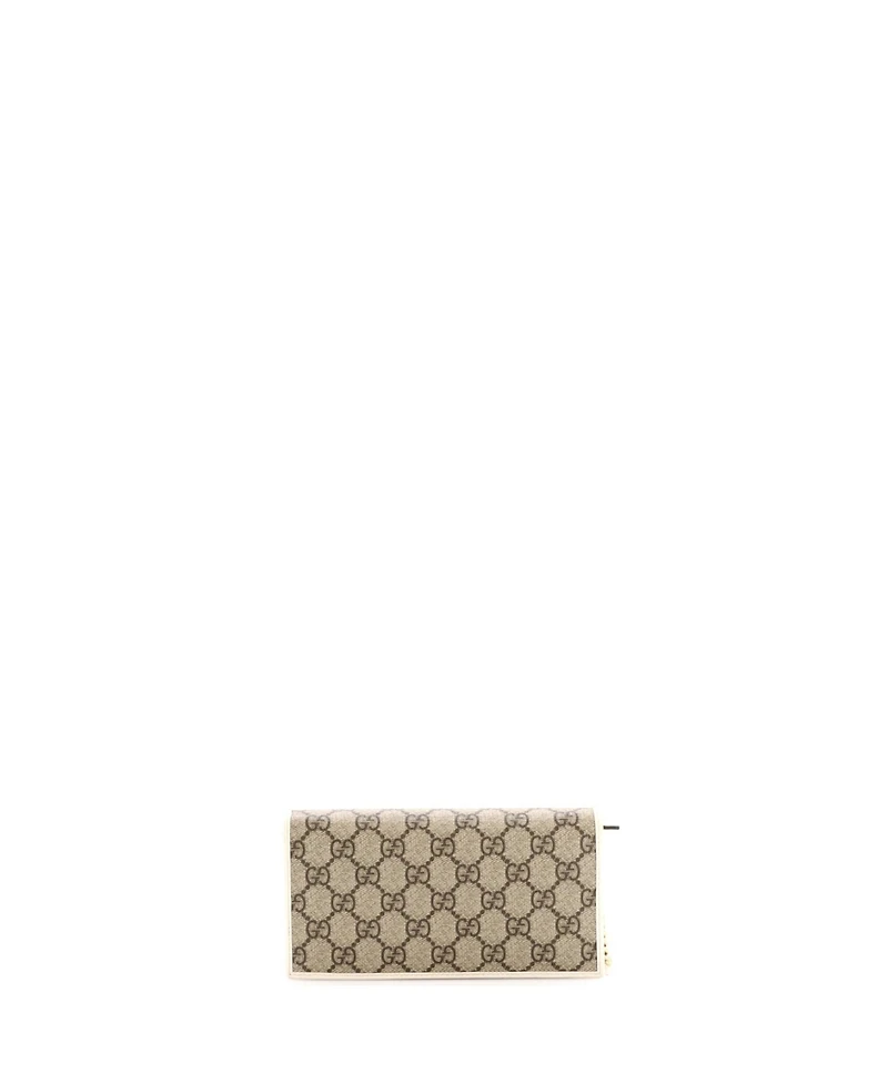 Pre-Owned Gucci Horsebit 1955 Chain Wallet Gg Coated Canvas