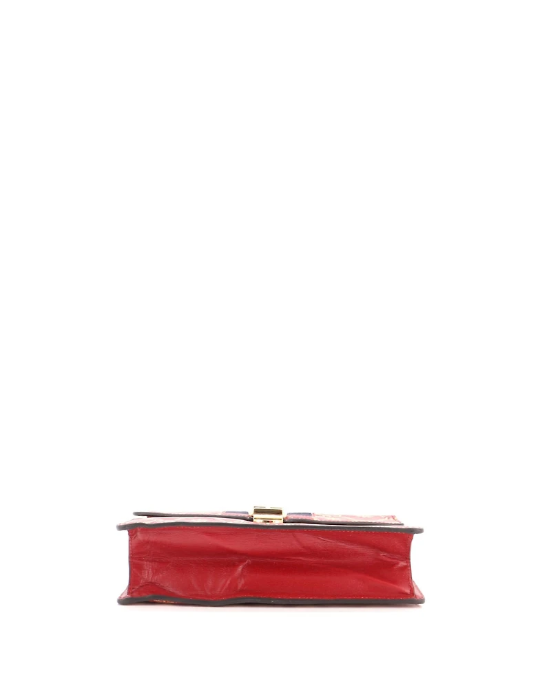 Pre-Owned Gucci Small Sylvie Shoulder Bag Printed Leather