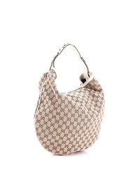 Pre-Owned Gucci Wave Hobo Gg Canvas