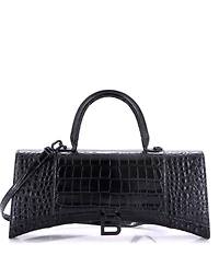 Pre-Owned Balenciaga Hourglass Stretch Top Handle Bag Embossed Leather