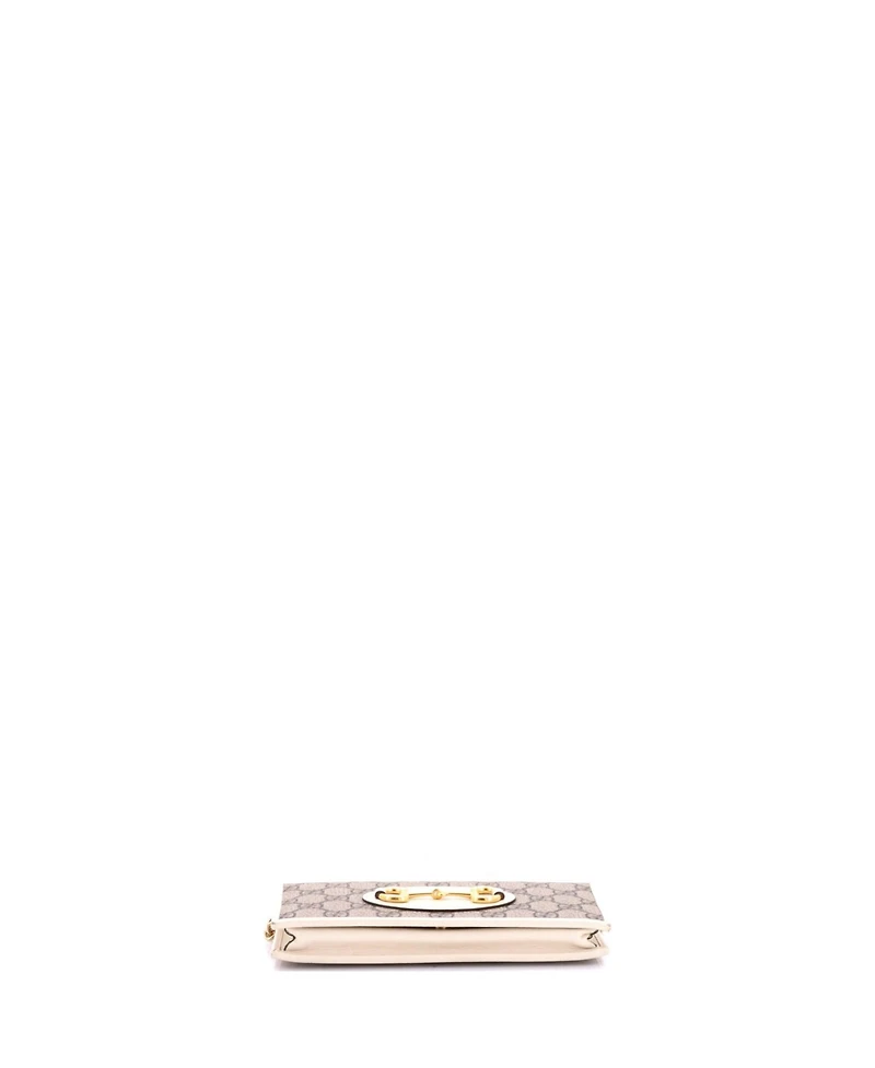 Pre-Owned Gucci Horsebit 1955 Chain Wallet Gg Coated Canvas