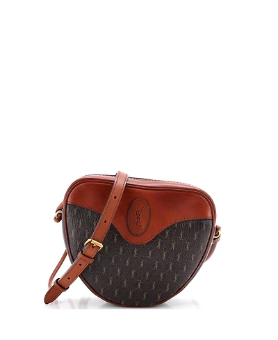 Pre-Owned Saint Laurent Le Monogramme Coeur Bag Monogram All Over Coated Canvas and Leather