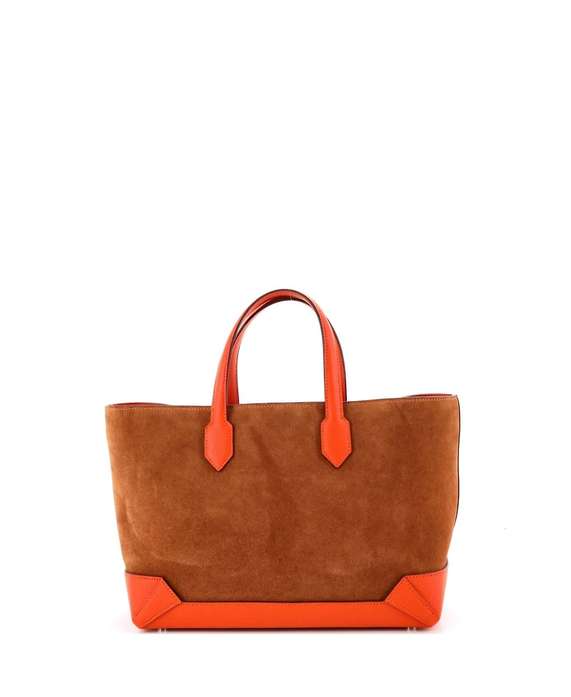 Pre-Owned Hermes 30 Maxibox Cabas Doblis Suede with Epsom