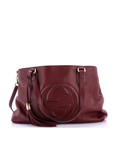 Pre-Owned Gucci Medium Soho Working Tote Leather