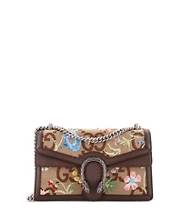 Pre-Owned Gucci Small Dionysus Bag Embroidered Jumbo Gg Canvas
