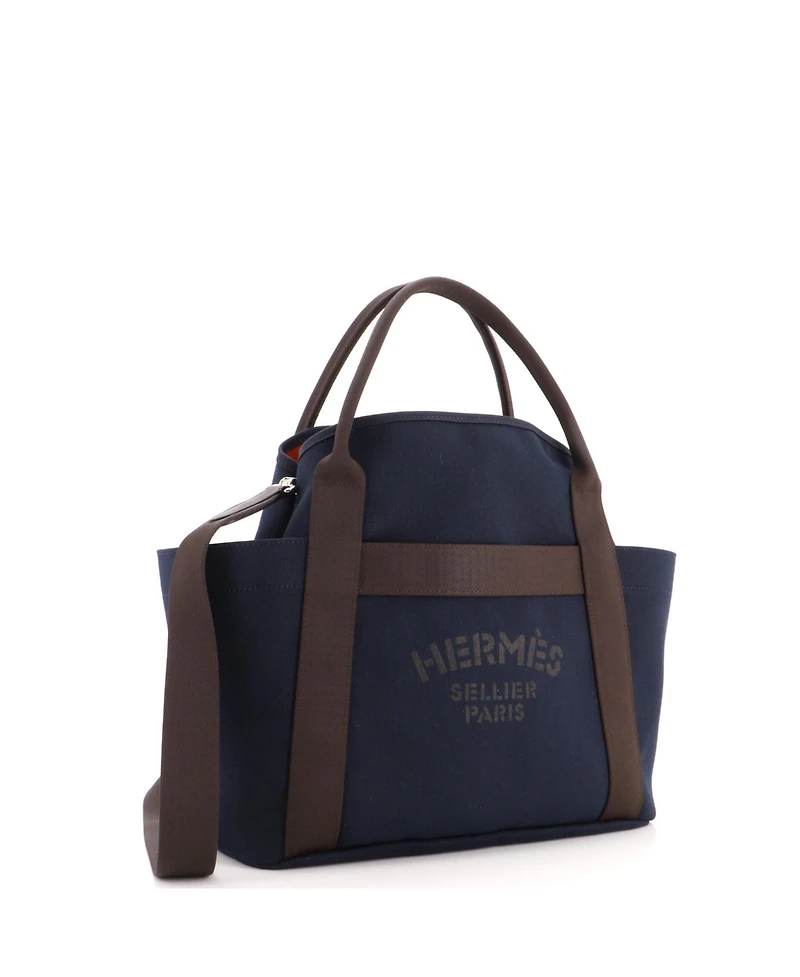 Pre-Owned Hermes Sac De Pansage Groom Handbag Canvas