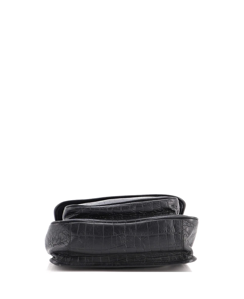 Pre-Owned Saint Laurent Medium Niki Chain Flap Bag Embossed Leather