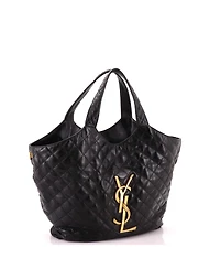 Pre-Owned Saint Laurent Maxi Icare Shopping Tote Quilted Leather
