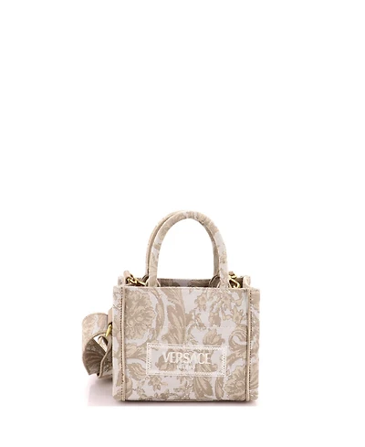 Pre-Owned Versace Small Athena Convertible Tote Barocco Jacquard