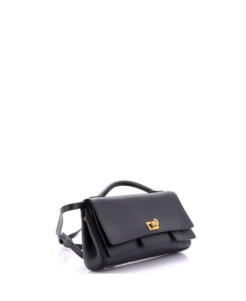 Pre-Owned Balenciaga Bel Air Top Handle Flap Leather
