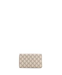 Pre-Owned Gucci Mini Cherries Wallet on Chain Gg Coated Canvas