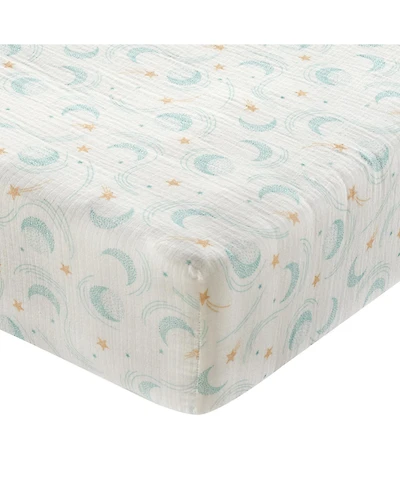 Lambs & Ivy Signature 100% Organic Cotton Muslin Celestial Fitted Crib Sheet