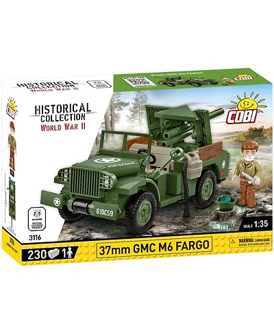 Cobi Wwii 37mm Gmc M6 Fargo Armored Vehicle 230-Piece Building Set, Ages 7+