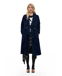 Desigual Women's Straight jacquard coat