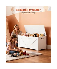 Flynama Wooden Kids Storage Toy Bench