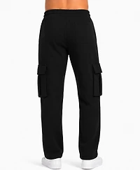Blue Ice Women's Loose-Fit Cargo Pockets Open-Bottom Fleece Joggers