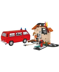 Cobi Volkswagen T3 Feuerwehr Action Town 1:35 Scale 238-Piece Building Set, Ages 7+