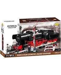 Cobi Historical Collection Dr Br 52 Steam Locomotive and Railway Semaphore 2,747-Piece Building Set, Ages 10+