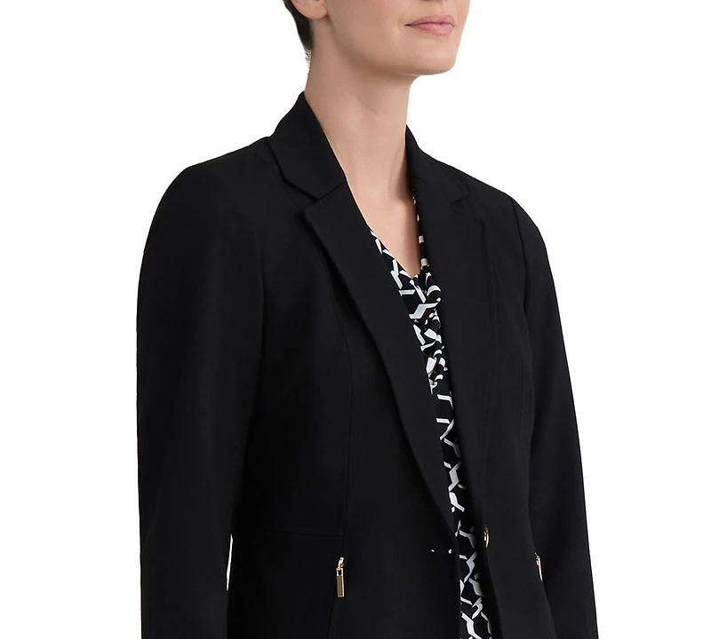 Kasper Women's One-Button Notch Collar Blazer