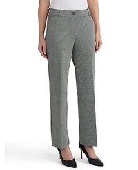 Kasper Women's Audrey Jacquard Straight-Leg Compression Pants