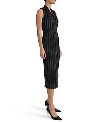 Kasper Women's Wrap-Front Sleeveless Midi Dress