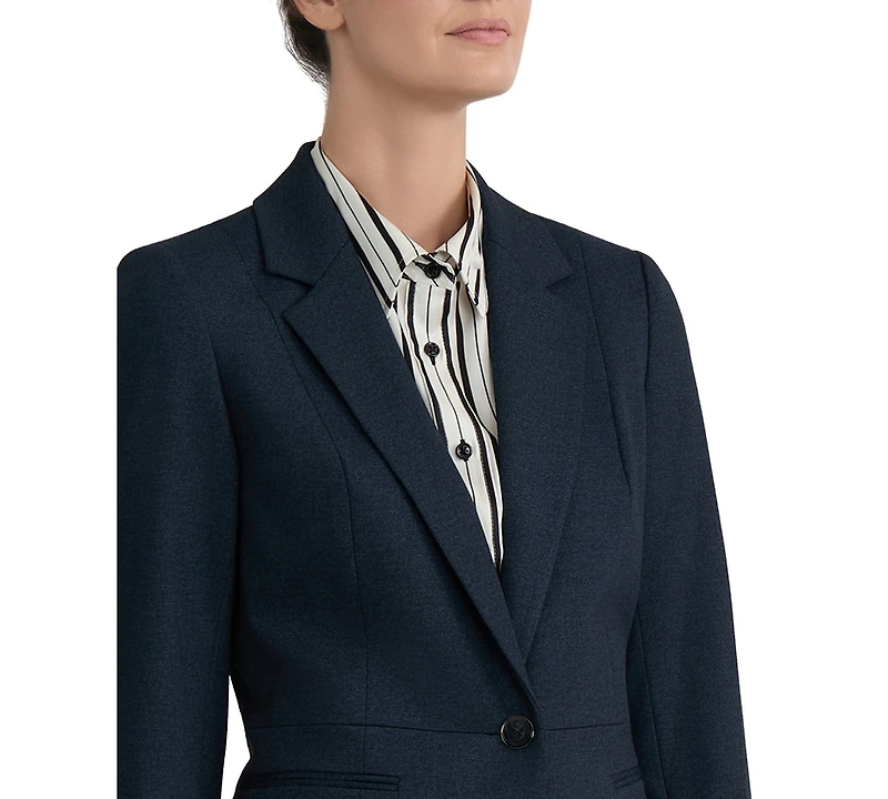 Kasper Women's Notch-Collar Waist-Seam Blazer