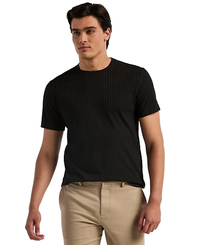 Perry Ellis Men's Rib Knit Crew Neck T-shirt