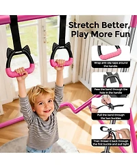 Gymnastics Bar for Kids, Adjustable Height Gymnastic Horizontal Bars, Folding Gymnastic Junior Training Kip Bar for Home