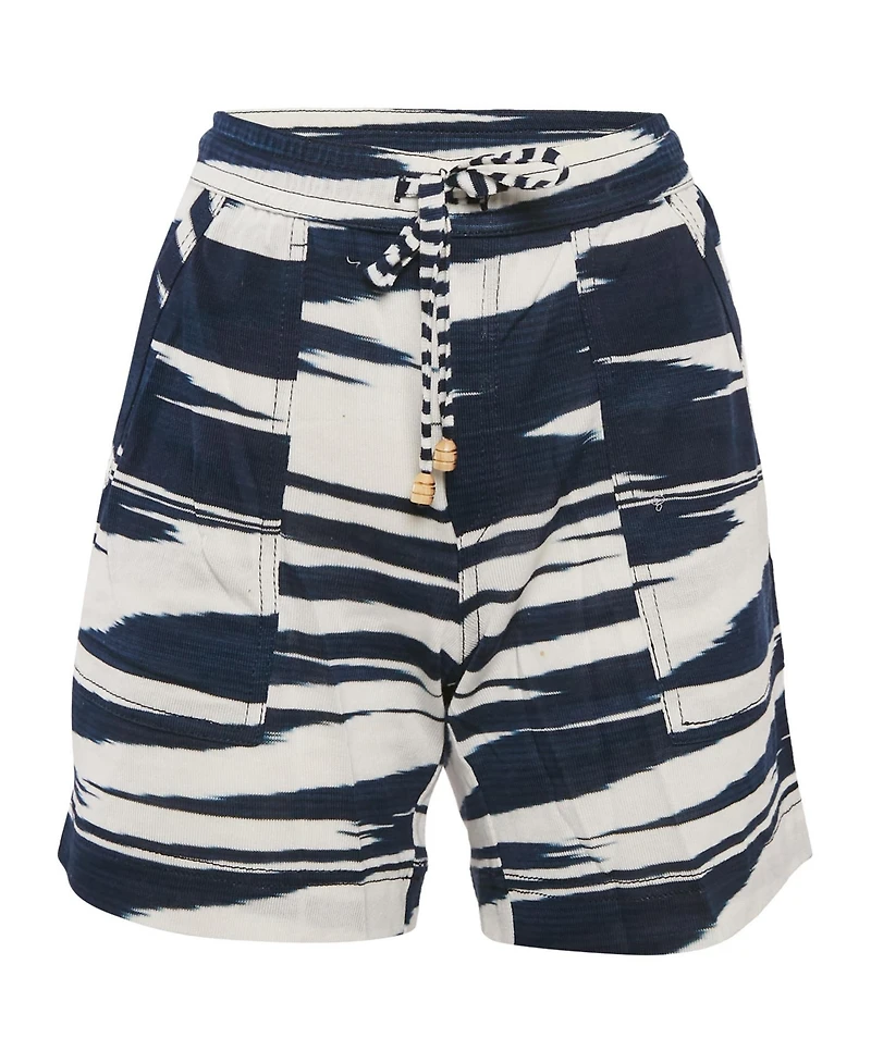 Pre-Owned Missoni Women's Striped Knit Mid-Rise Drawstring Shorts, 7" Inseam