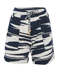 Pre-Owned Missoni Women's Striped Knit Mid-Rise Drawstring Shorts, 7" Inseam