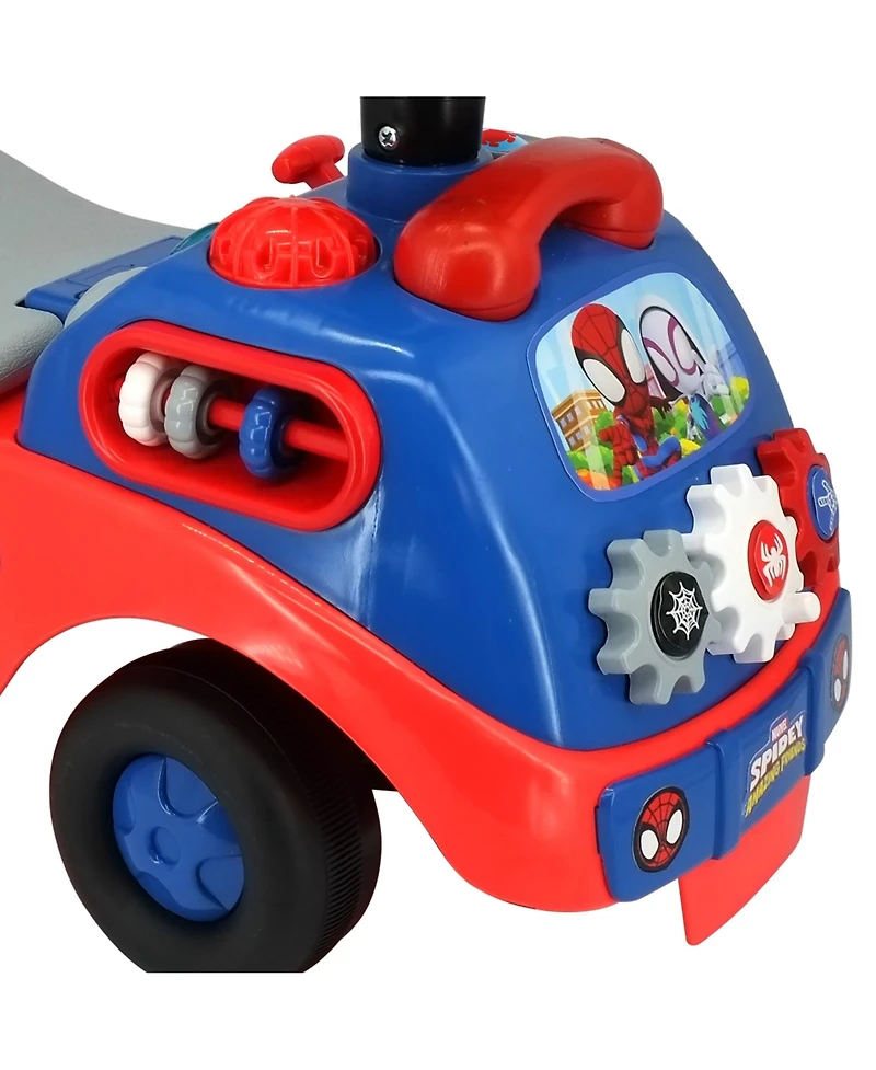 Kiddieland My First Activity Ride-On: Racer Spidey Interactive Dashboard with Lights and Sounds Ride-On, Ages 12-24 Months