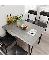 gaomon Piece Square Dining Set for Metal Frame Table and Upholstered Chairs