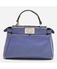Pre-Owned Fendi Women's Peekaboo Micro Leather Crossbody Bag
