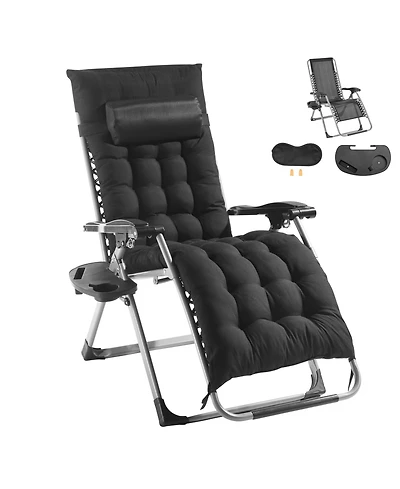 Vevor Zero Gravity Chair 26" Zero Gravity Recliner Lounge Chair Indoor and Outdoor