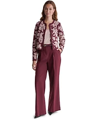 Bcbg Women's Floral Crew-Neck Cardigan