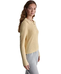 Bcbg Women's Long-Sleeve Knit Polo Shirt