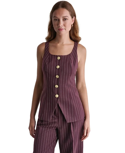 Bcbg Women's Pinstripe Square-Neck Vest