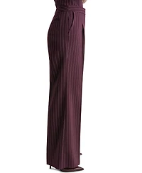 Bcbg Women's High-Rise Wide-Leg Pinstripe Pants