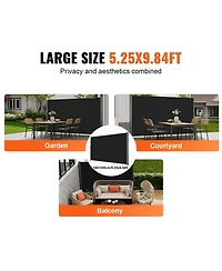 Vevor Retractable Side Awning 71''x 118'' Patio Screen Fence Divider Fencing