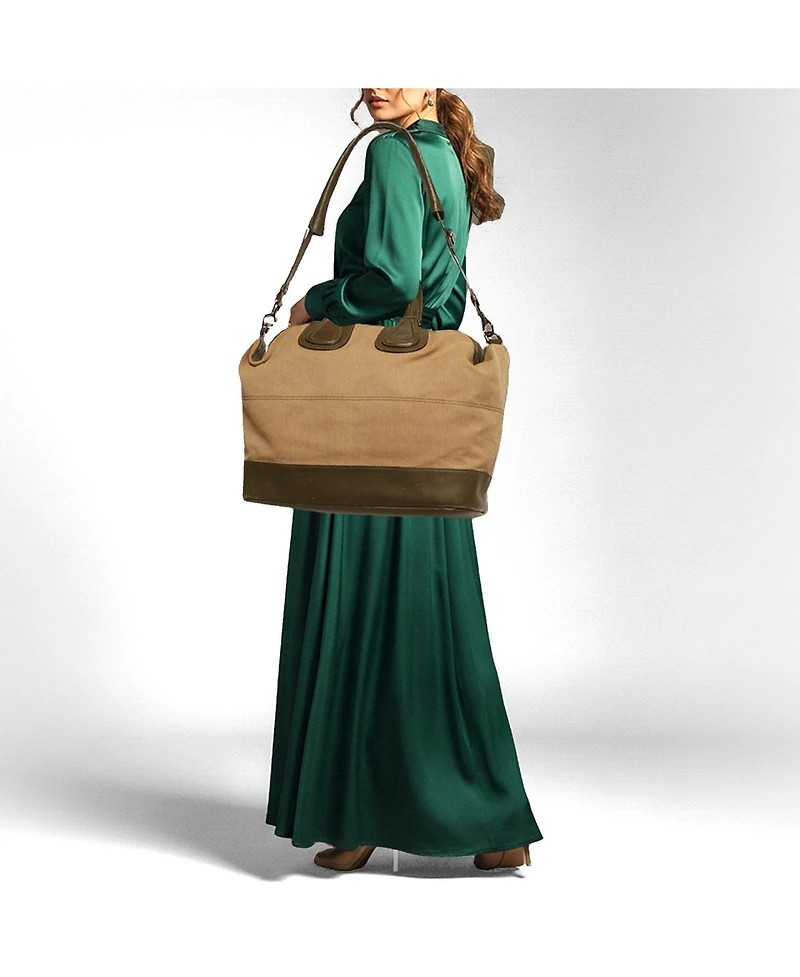 Pre-Owned Givenchy Women's Nightingale Large Canvas and Leather Satchel