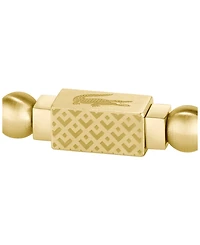 Lacoste Men's Matchpoint Gold-Tone Stainless Steel Beaded Bracelet