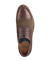 Johnston & Murphy Men's Conard 2.0 Cap Toe Leather and Suede Oxford